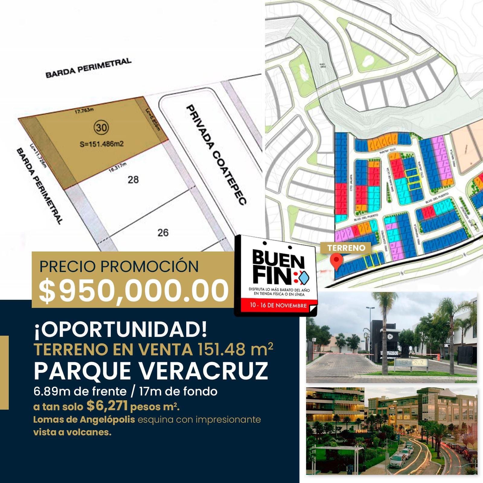 oferta buen fin de terreno en Parque Veracruz